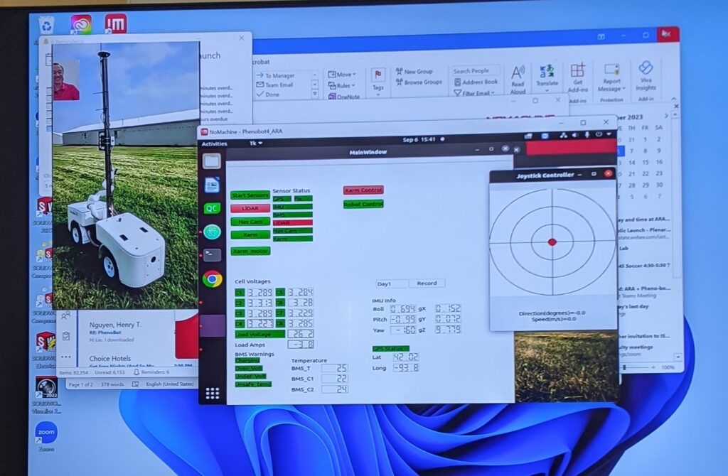 Screenshot of Phenobot being remote controlled over an Ericsson 5G network at ARA